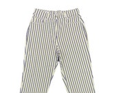 90s vintage high rise trousers with yellow navy and grey stripes - W29 x L29.5