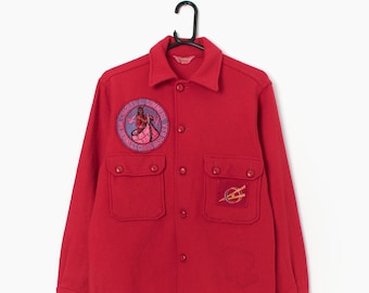 Rare vintage Boy Scouts of America red wool jacket - Age 8-10