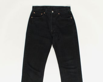 Vintage Levis 501 jeans 30 x 32.5 black dark wash USA made 90s