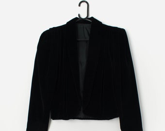 Vintage velvet jacket in black - Small / Medium