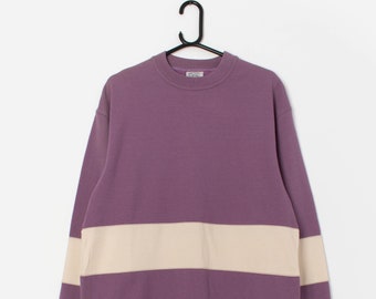 Sudadera Vintage Oxbow en morado y crema - Mediana / Grande