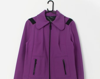 Rare vintage purple jacket with dog ear collar - Medium