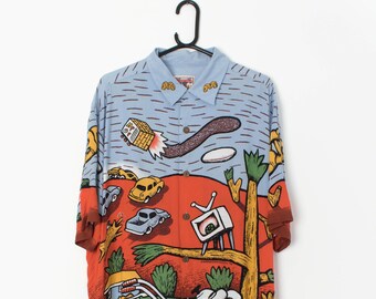 Vintage 90s Mambo Loud shirt The Lost Weekend Reg Mombassa Sydney Surf shirt - Medium / Large