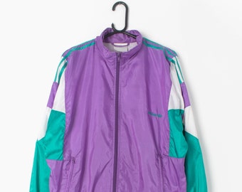 90s Vintage Adidas Shell Suit Jacket Purple Teal and White - Etsy Israel