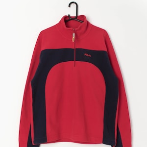 Fila luciana navy & red crop hoodie hotsell