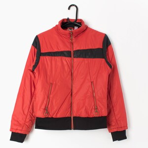 Vintage Y2K Puma Padded Winter Jacket Orange/red and Black