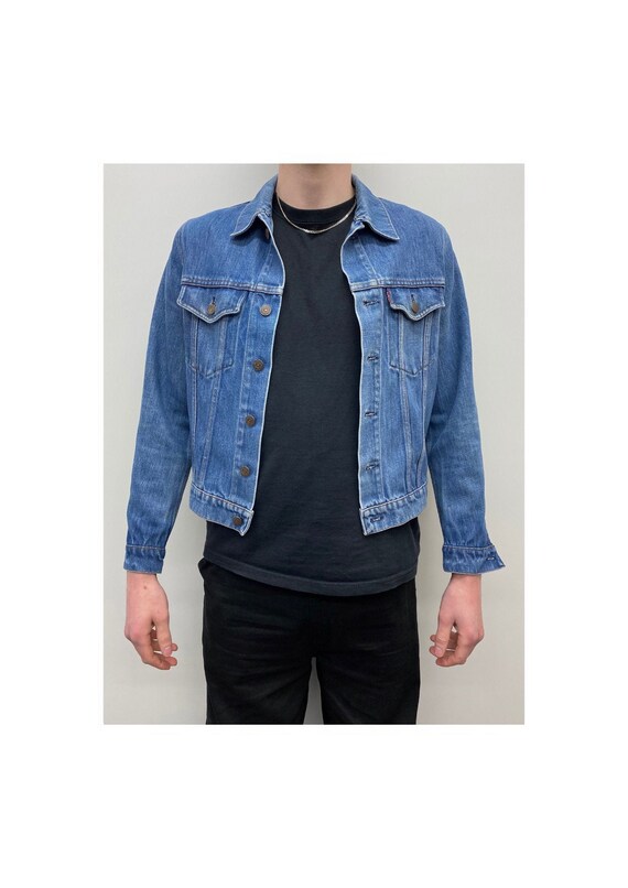 80s Levis Trucker Jacket Blue Slim Fit 