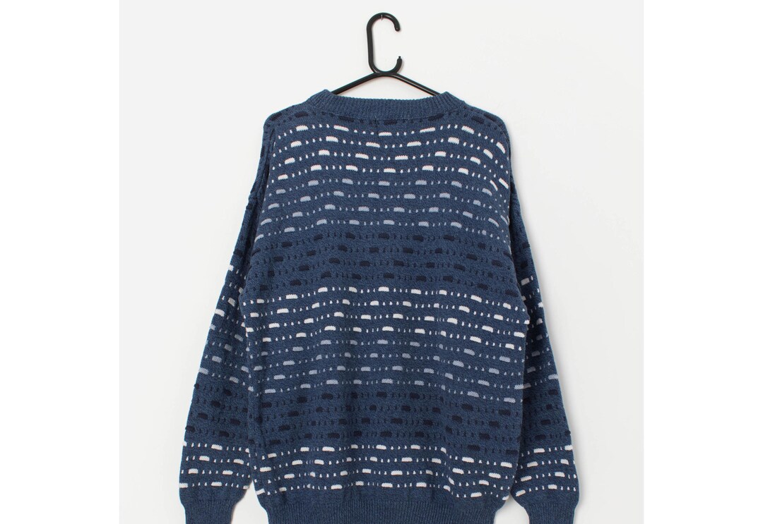 Vintage Victoria Dry Goods 3D Knitted Sweater, Made in USA - Large 