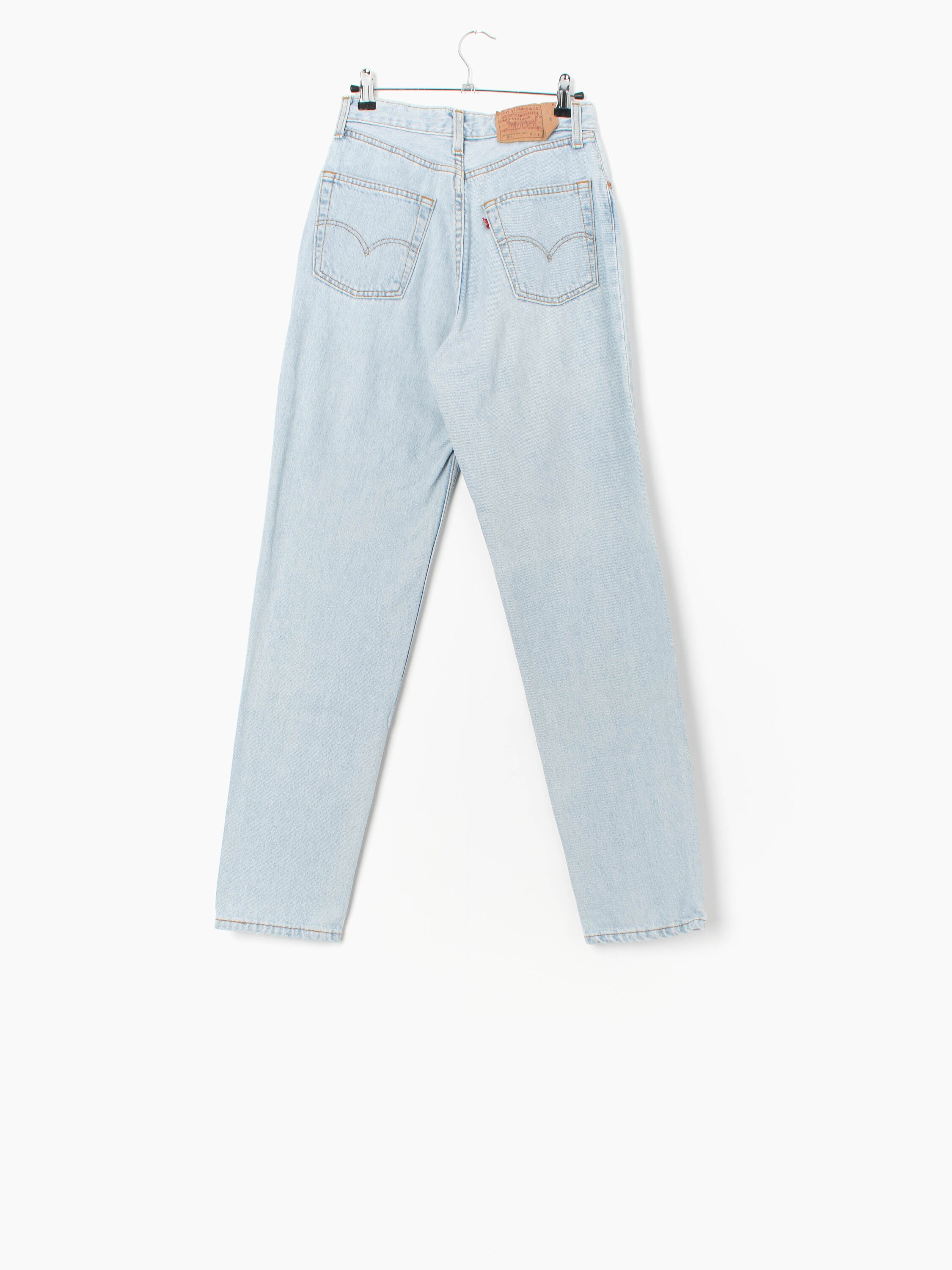 Vintage Levis 901 Jeans 26.5 X 32 Pale Stonewash Blue - W26.5 X 