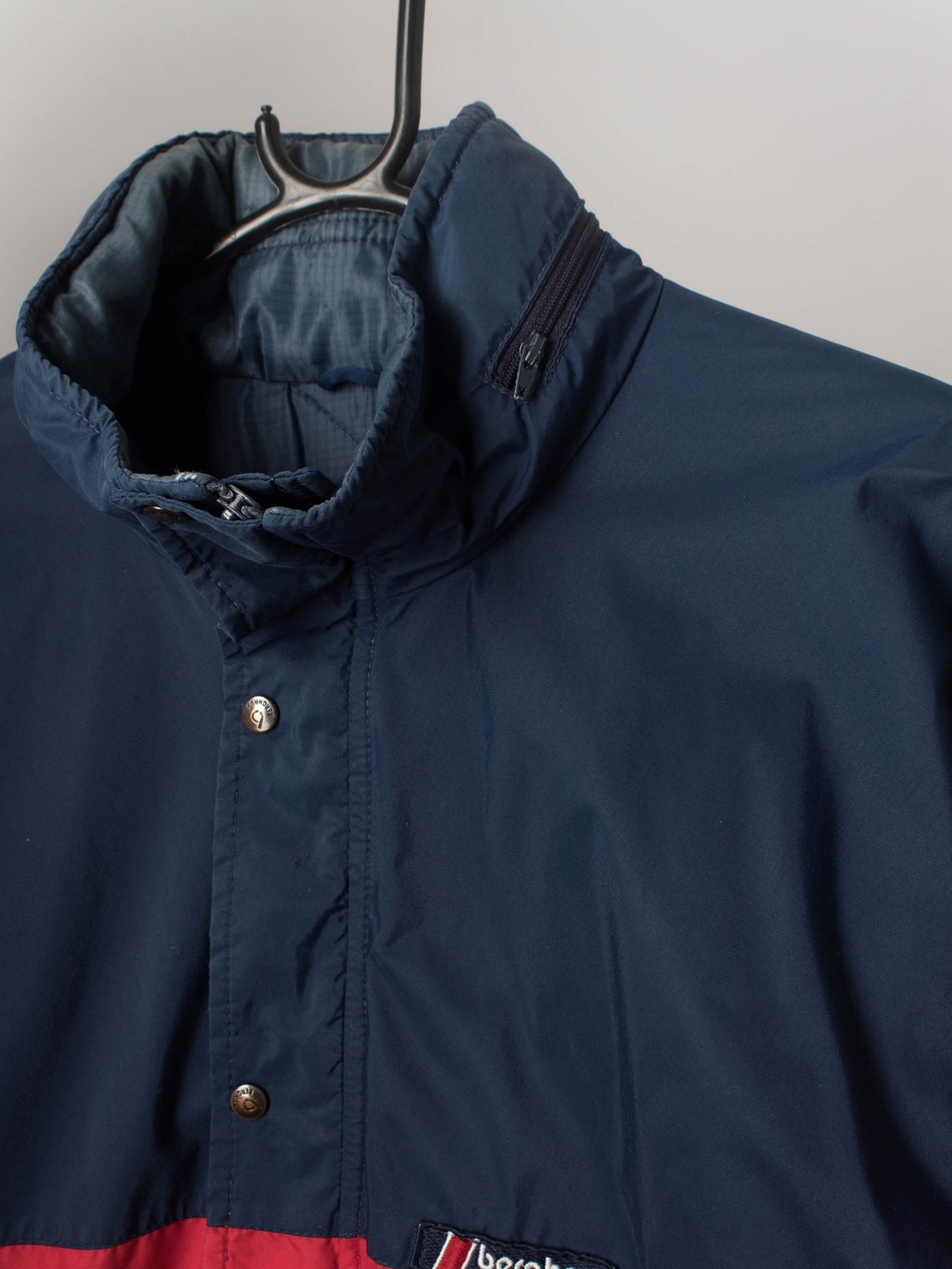 Vintage 80s Berghaus Gore Tex Jacket Red and Blue Raincoat Etsy