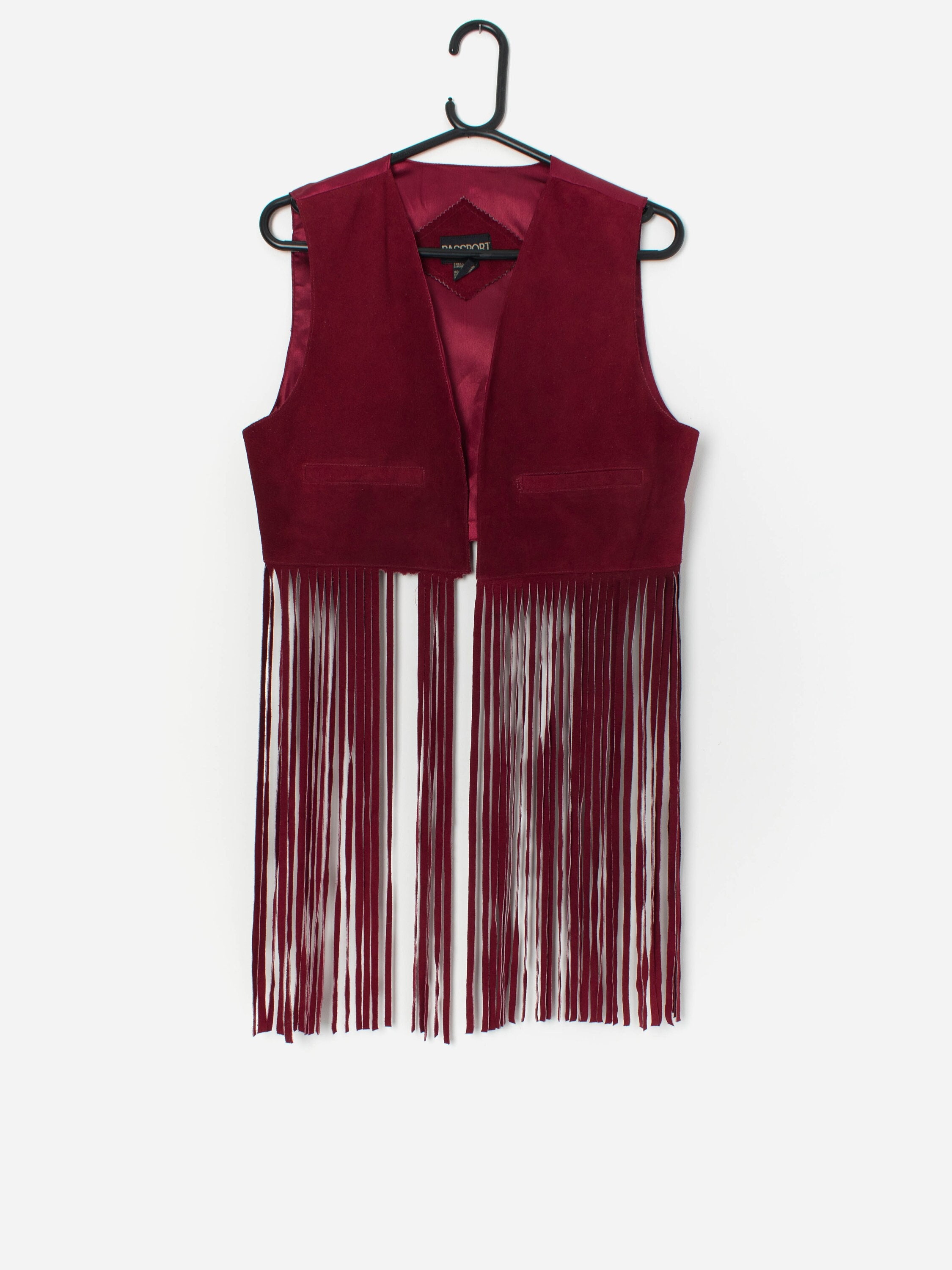 Ladies shop fringed waistcoat