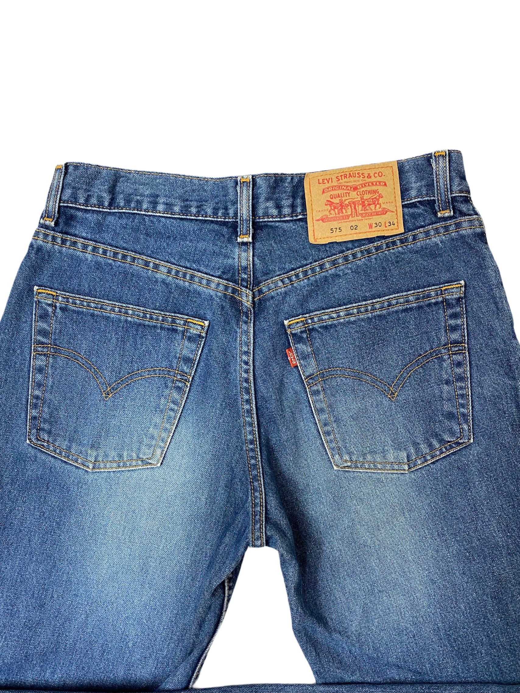 Opstå civilisation Perfervid Vintage Levis 575 Jeans 30 Medium-dark Wash Straigbt Leg W30 - Etsy Sweden