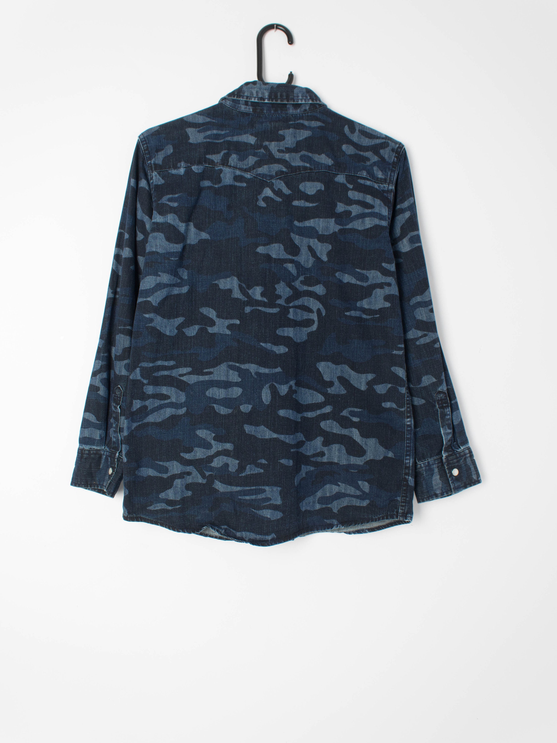 Boys Vintage Levis Shirt With Blue Army 