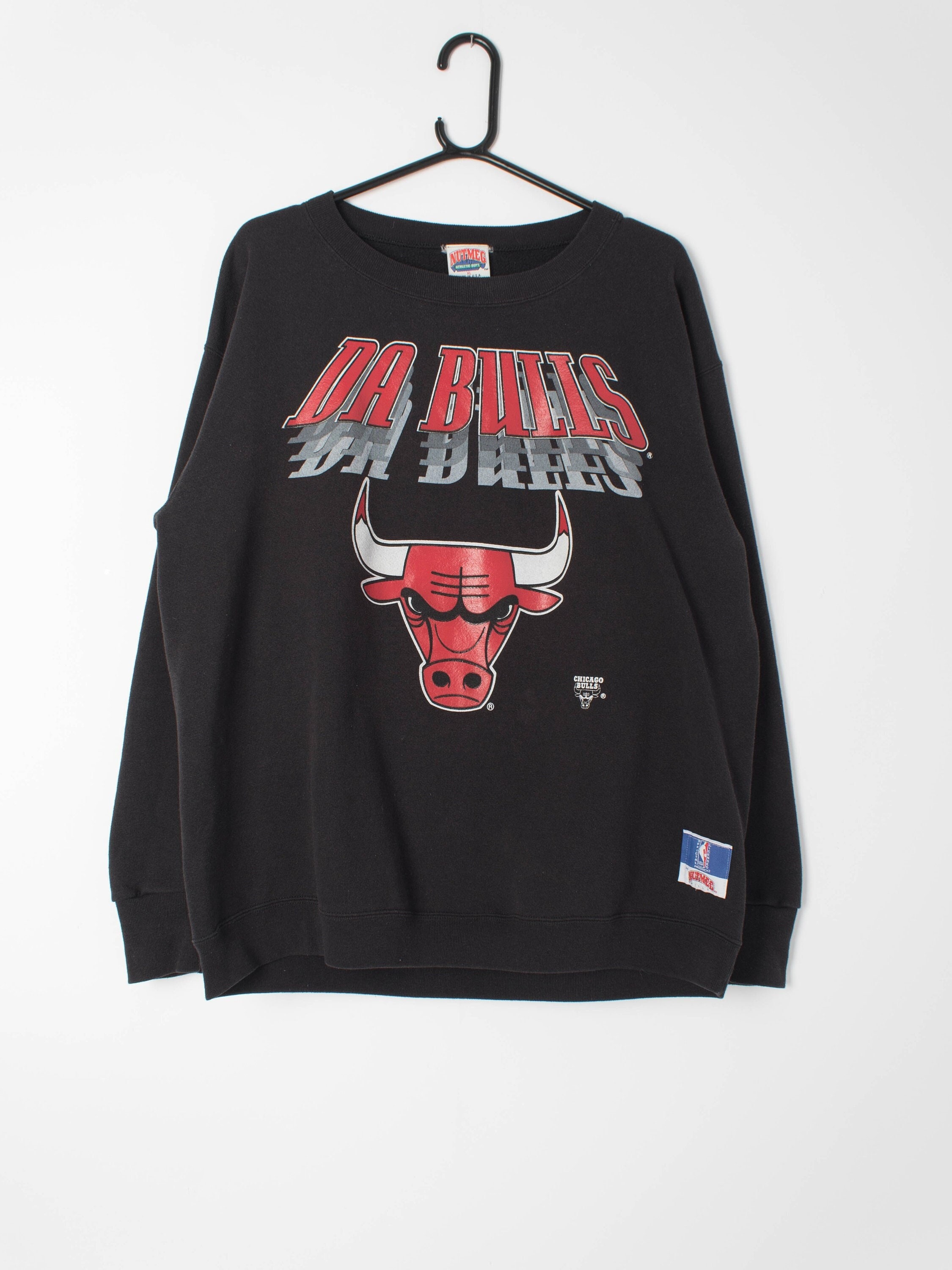 Vintage Nutmeg Mills Chicago Bulls Crewneck Sweater Size Large