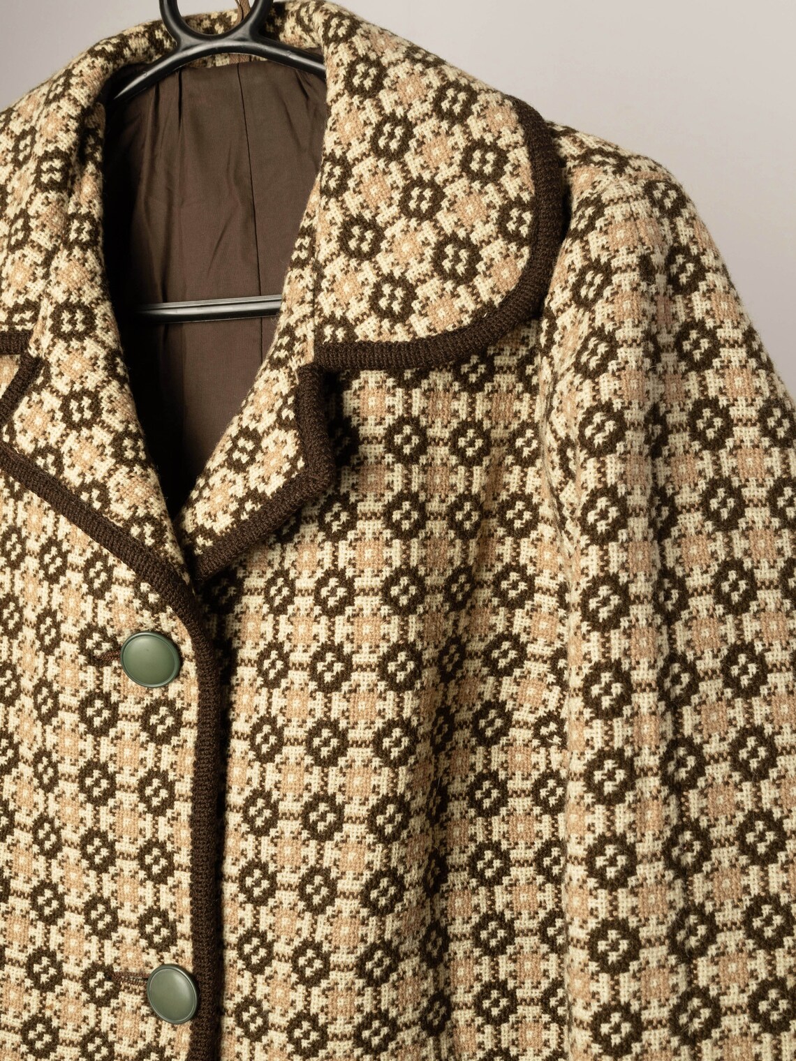 Womens Vintage Welsh Wool Coat / Longline Jacket in Two Tone Etsy