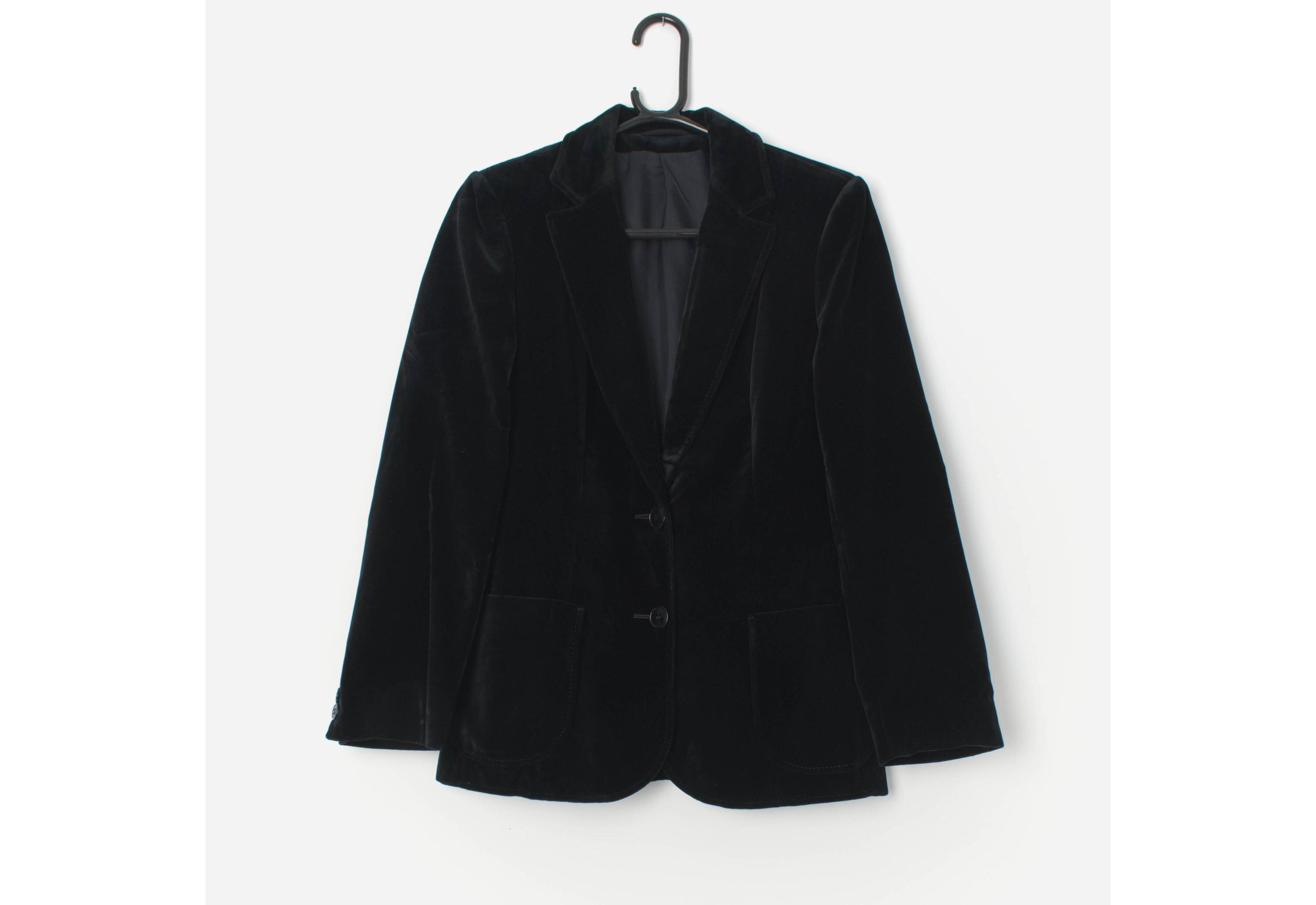 Vintage St Michael Velvet Jacket in Black - Small - Etsy
