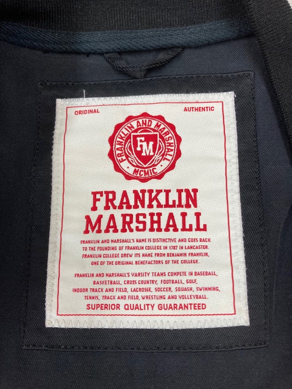 Veste Vintage Franklin & Marshall Varsity - Bleu/beige, Taille S, Années 90, Occasion Très Bon état
