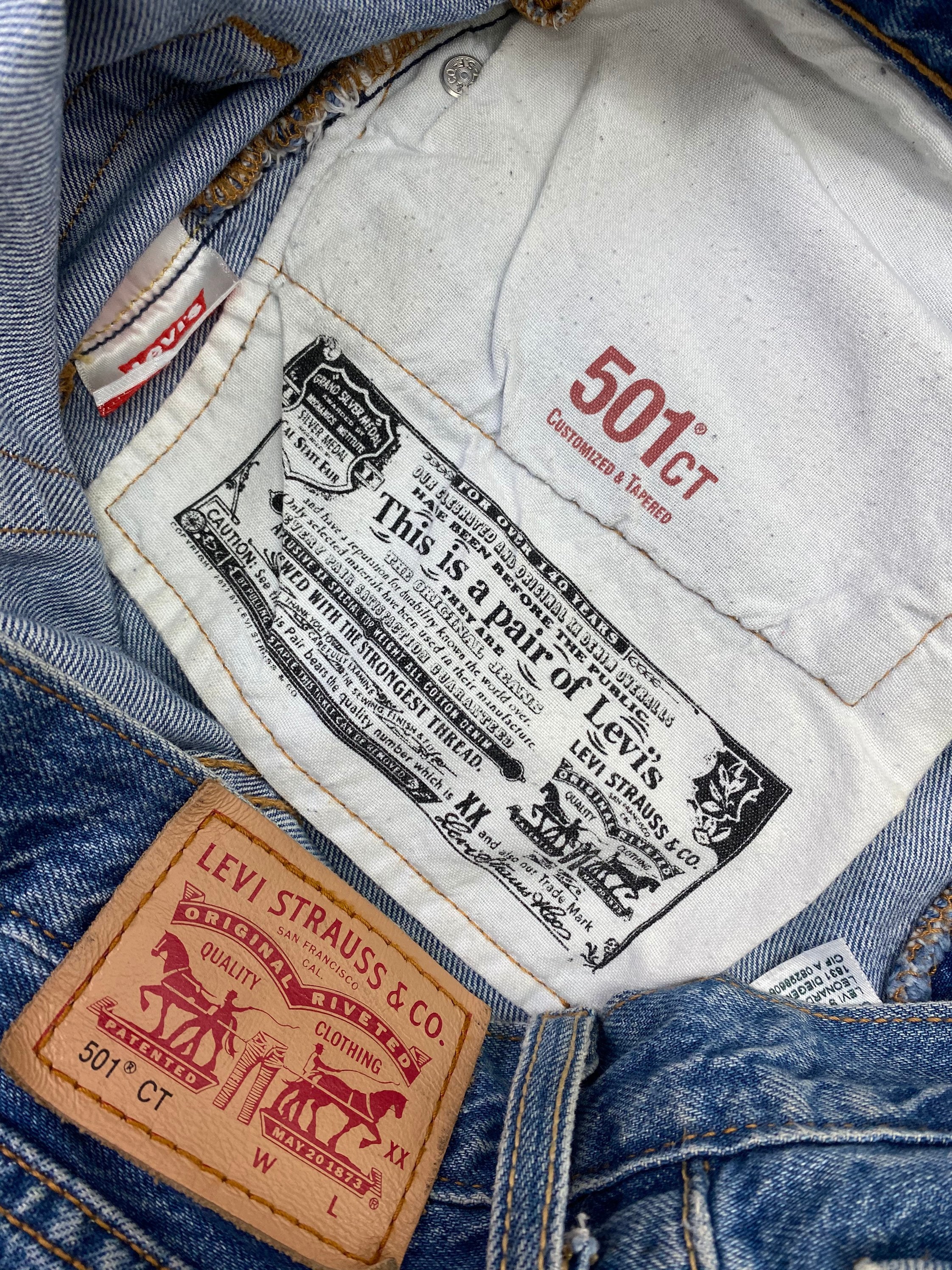 Levis 501s CT Jeans 27 X  Blue Stonewash Denim Red Tab - Etsy UK