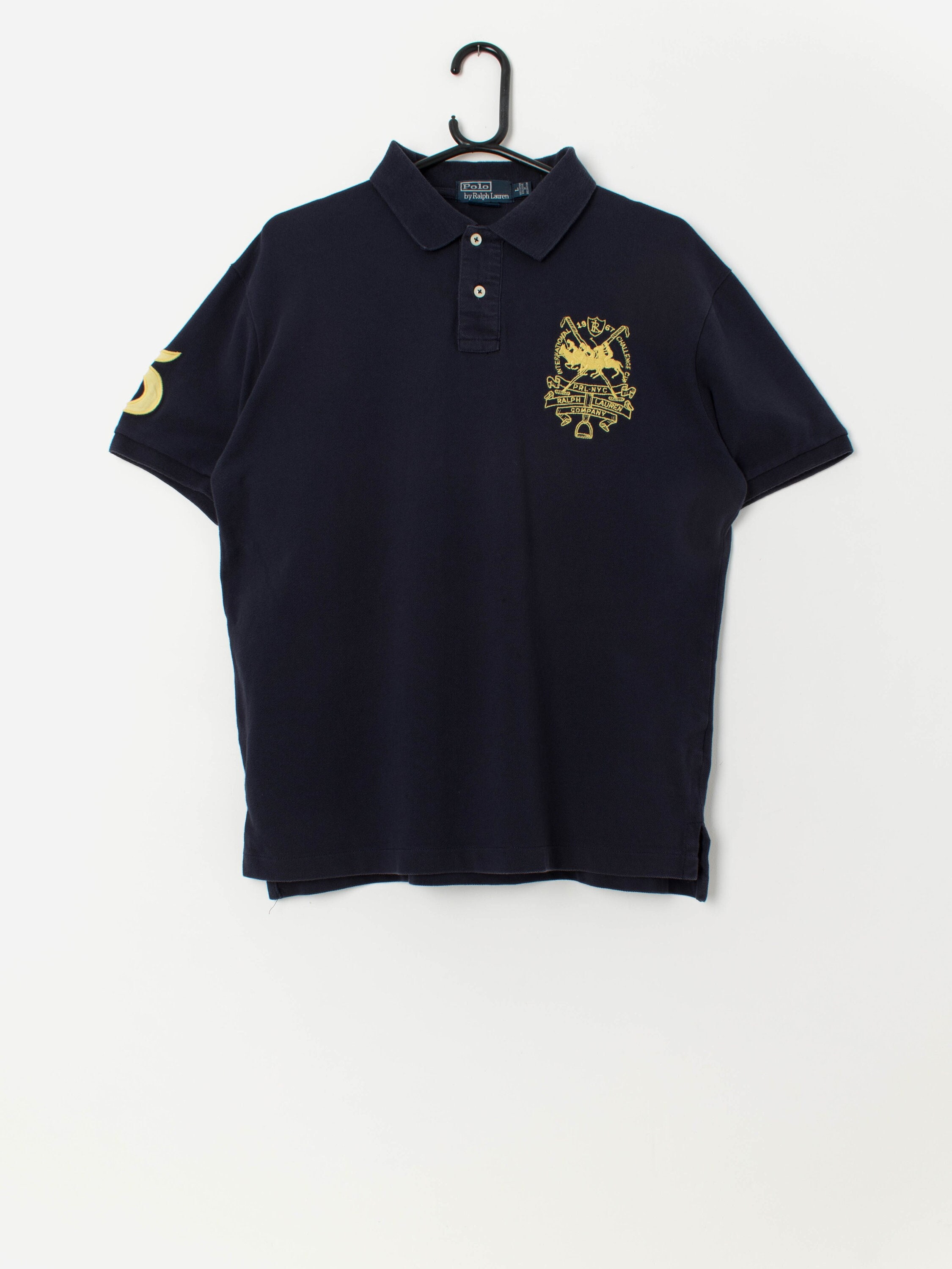 【POLO RALPH LAUREN】ポロ PRL DBLKNIT OTH SN42 Vintage Polo by Ralph Lauren Navy Polo With 1967