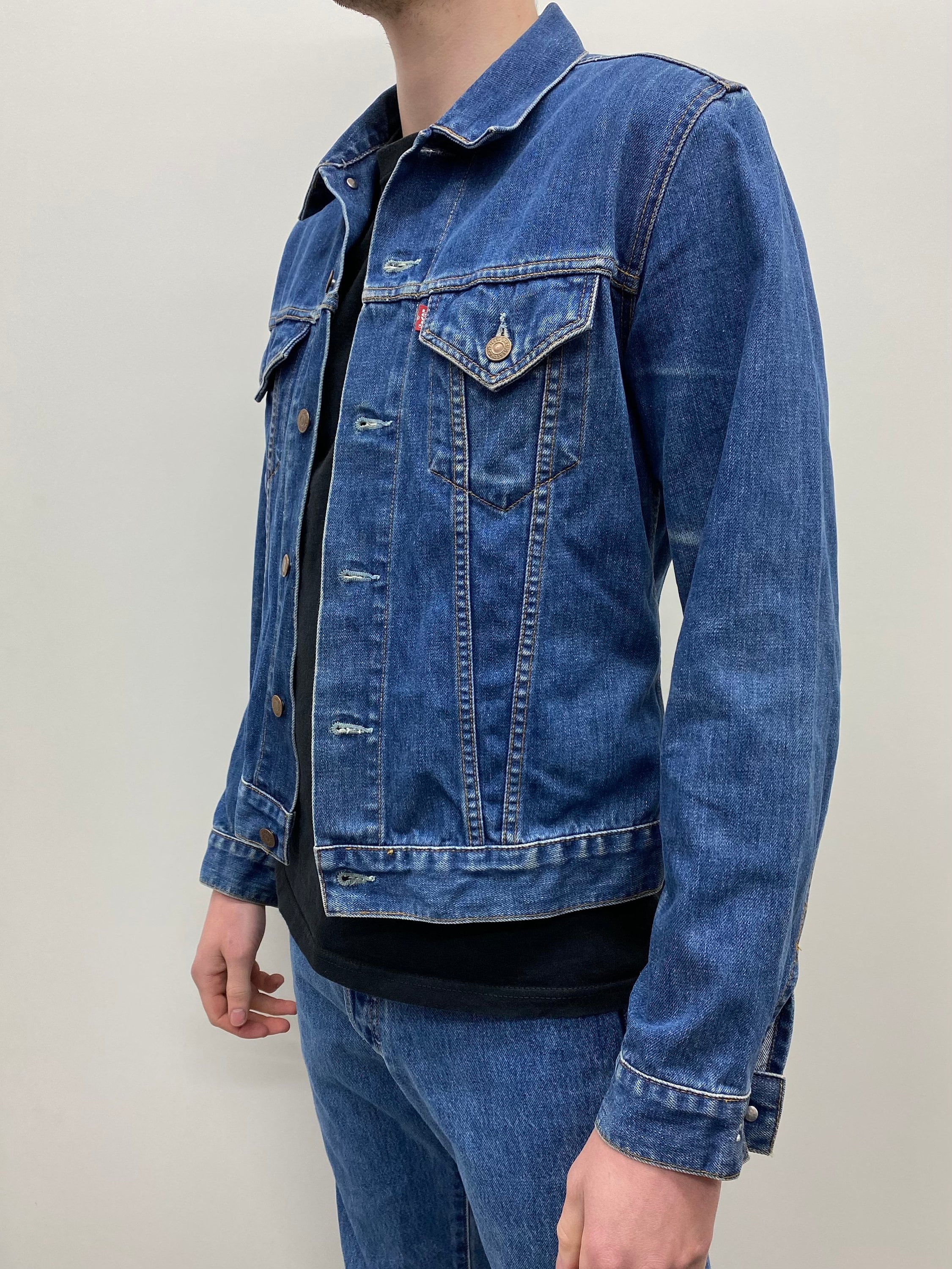 Levis Denim Trucker Jacket Mid Wash Blue 70590 Unisex 90s / | Etsy