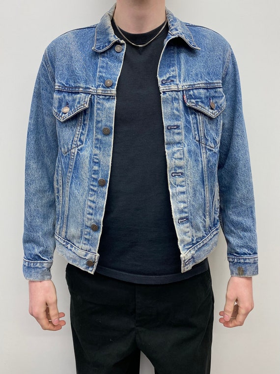 Vintage Levis Denim Jacket Stonewash Blue Distressed Grunge - Etsy