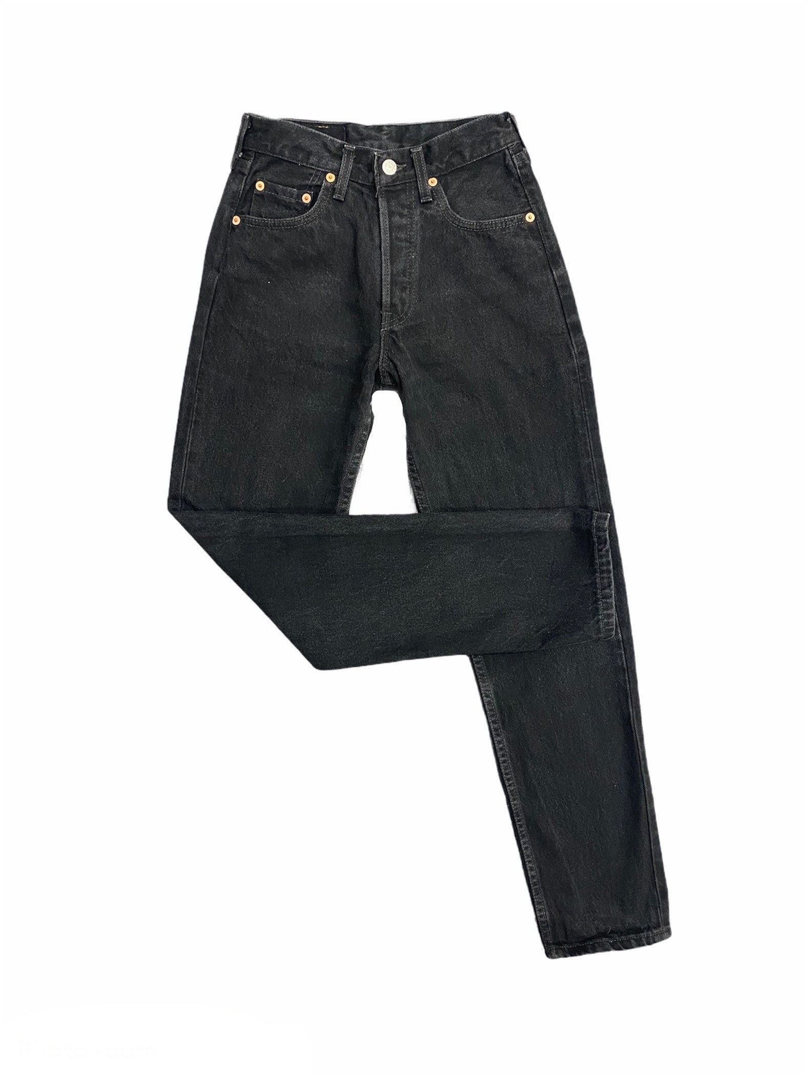 25x30 Vintage 90s Levis Black Jeans 536 