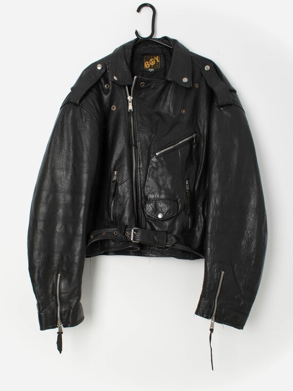Vintage Leather Motorcycle Jacket - Etsy