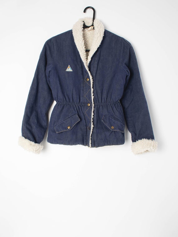 long borg denim jacket
