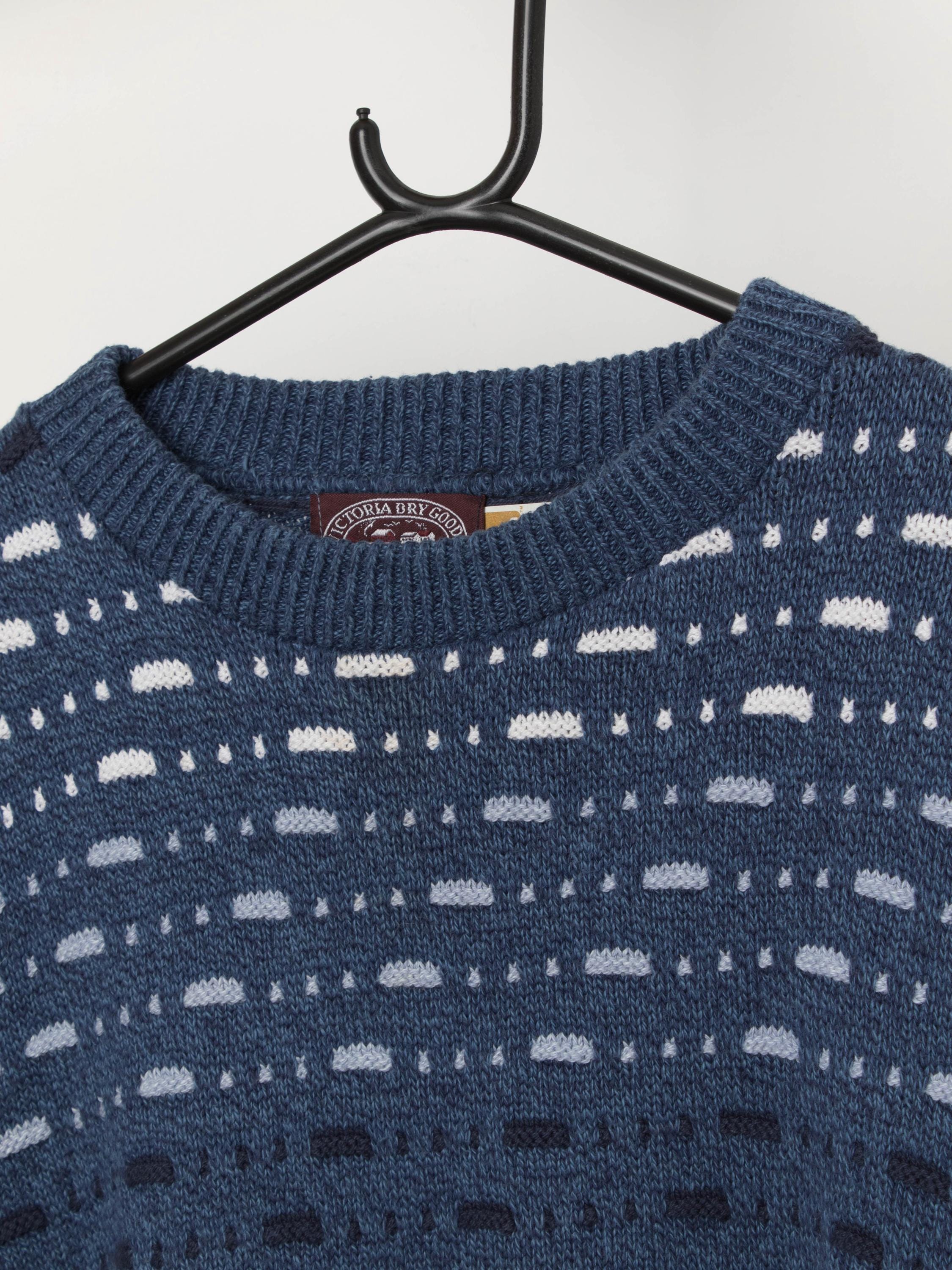 Vintage Victoria Dry Goods 3D Knitted Sweater, Made in USA - Large 