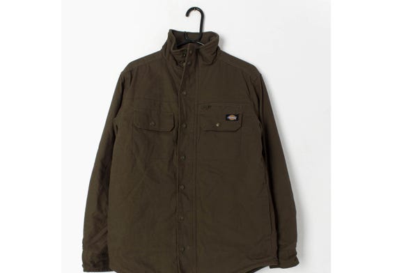 Vintage Dickies Utility Jacket, Quilted Brown Cotton Workwear  