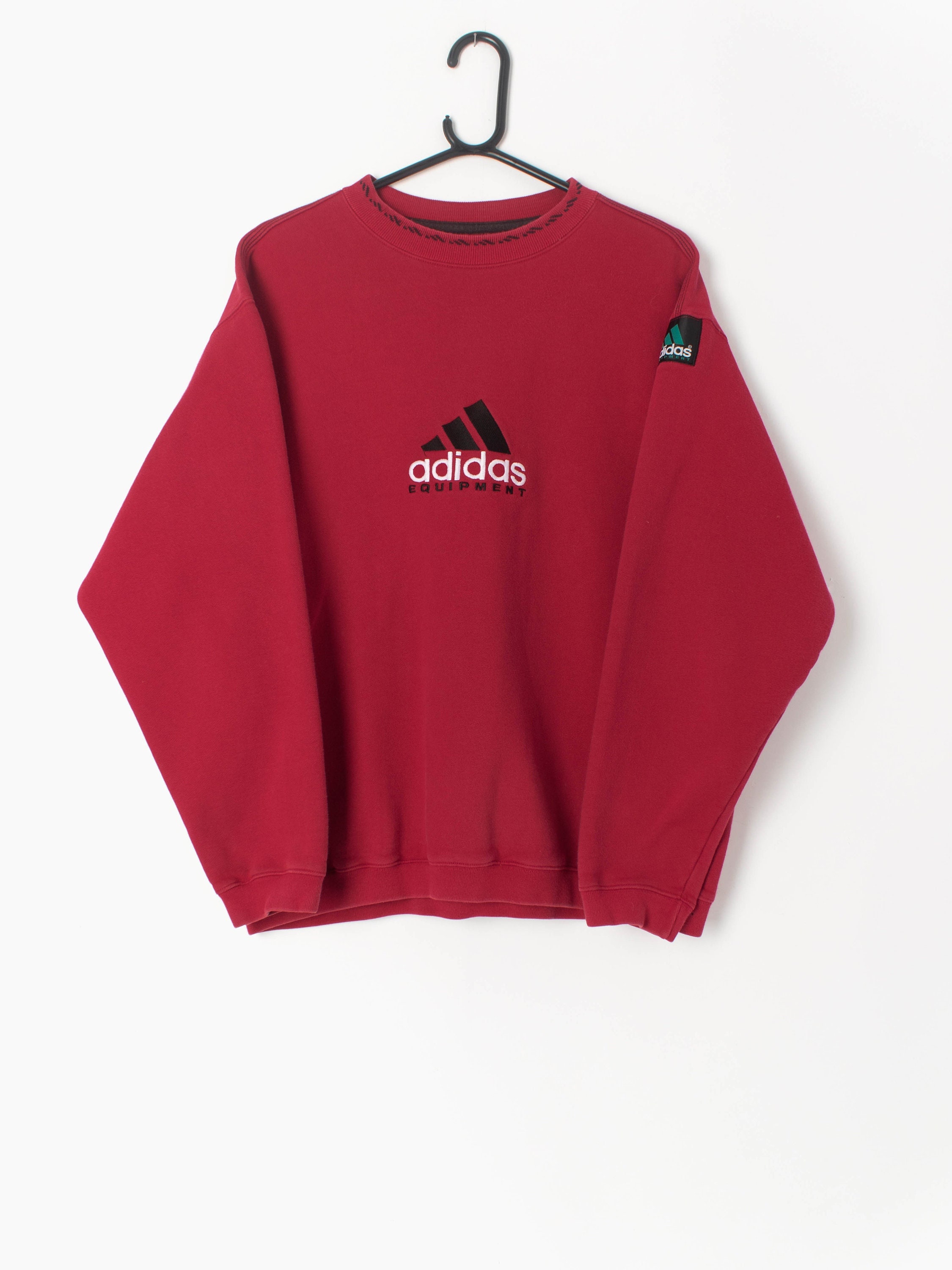 transactie Karu kook een maaltijd Vintage 90s Adidas Equipment Sweatshirt Spellout in Red - Etsy