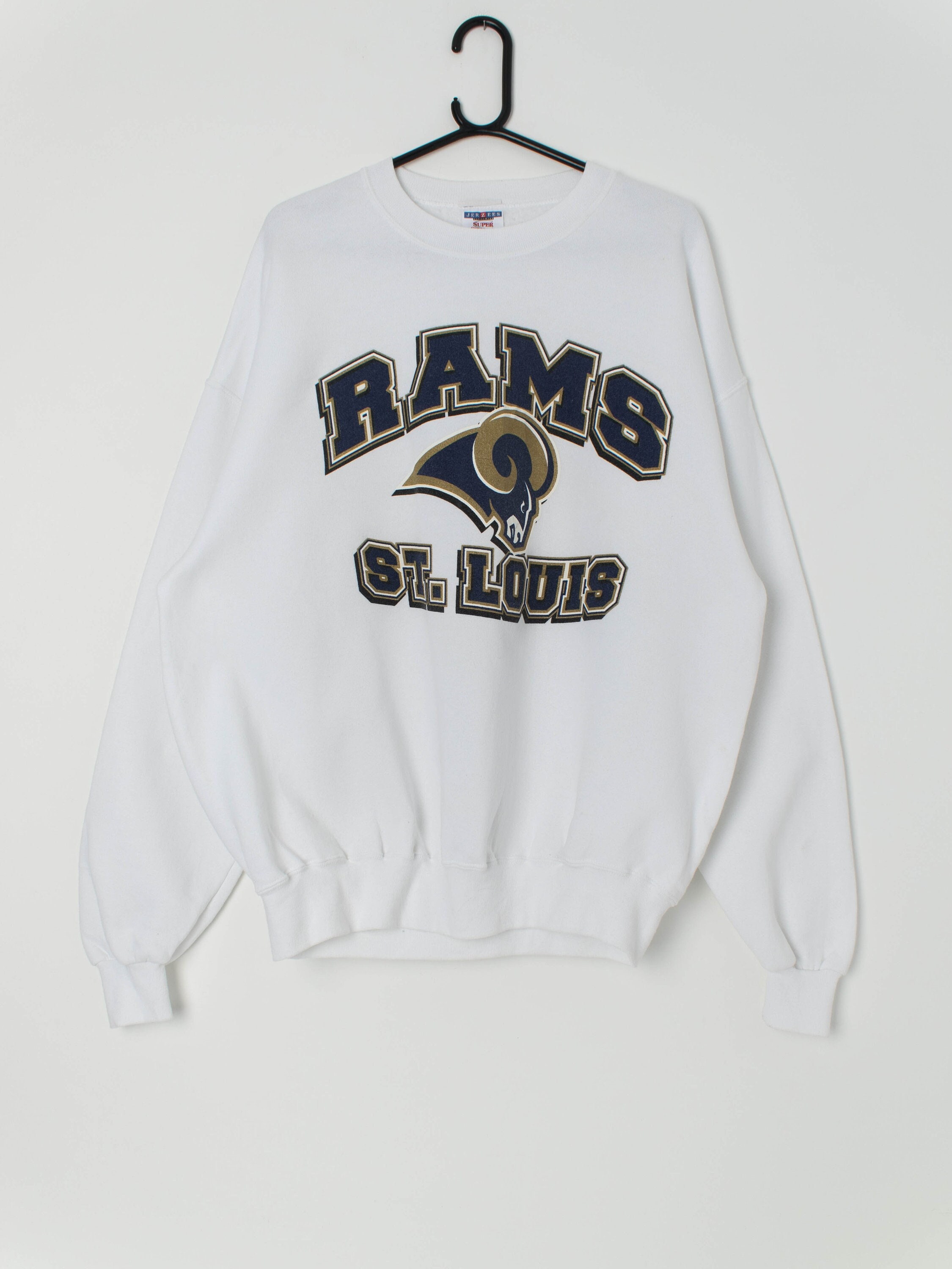 Vintage St. Louis Rams American Football White Sweatshirt 