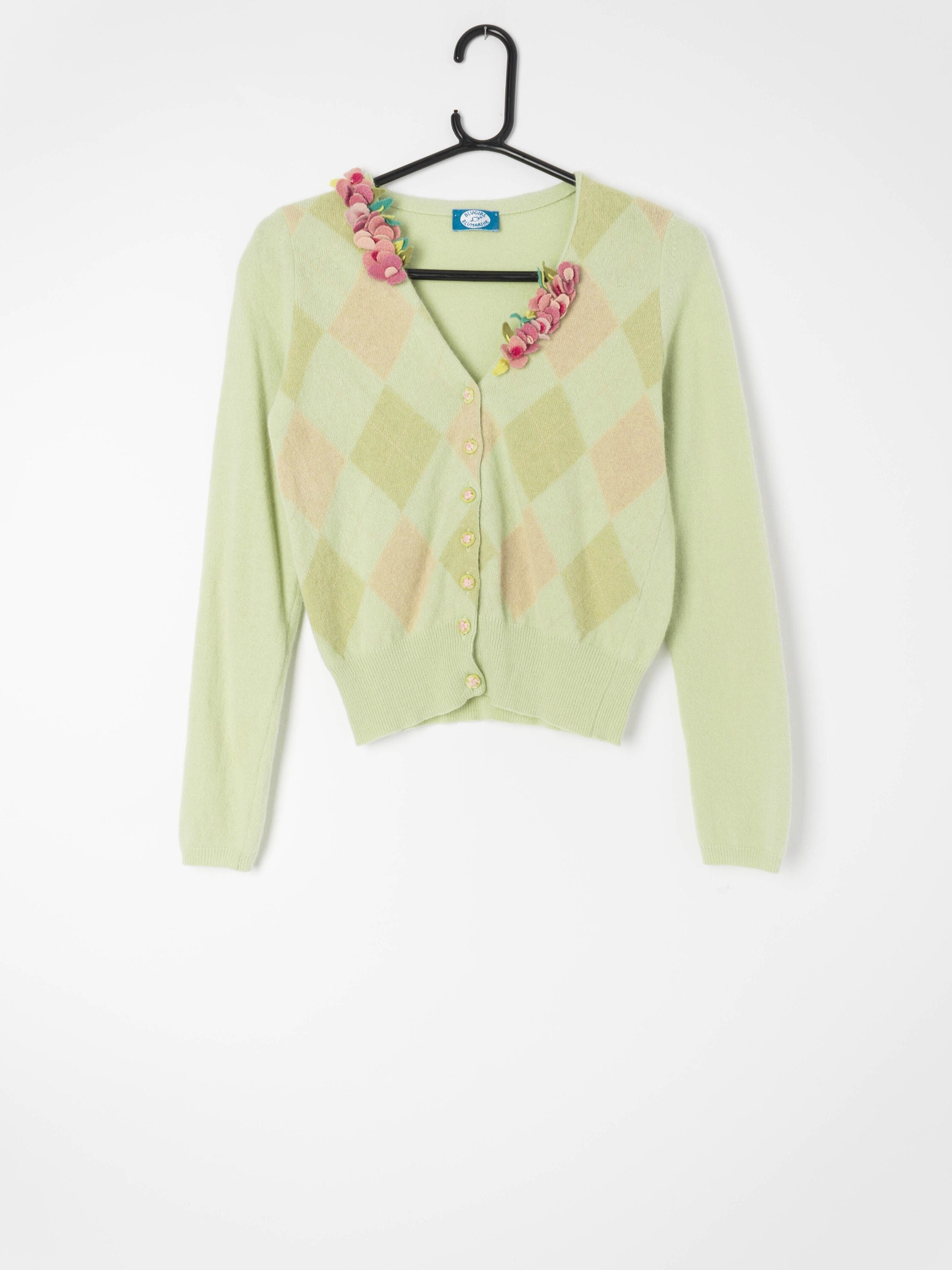 Crop Argyle Cardigan - Etsy Crop Argyle Cardigan - Etsy