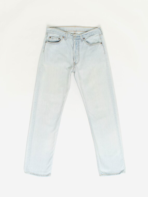 Vintage Levis 501 Jeans 30 X 31 Blue Light Wash UK Made 90s - Etsy