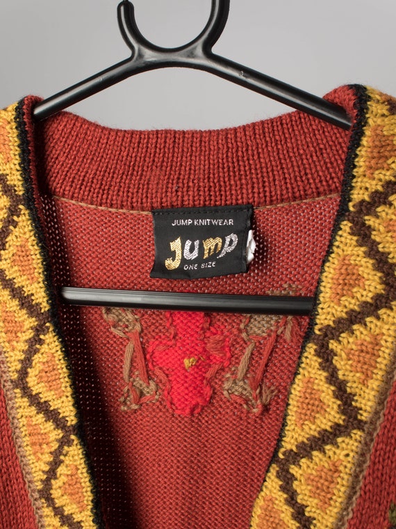 Womens Vintage Embroidered Jump Knitwear Cardigan - Medium / Large