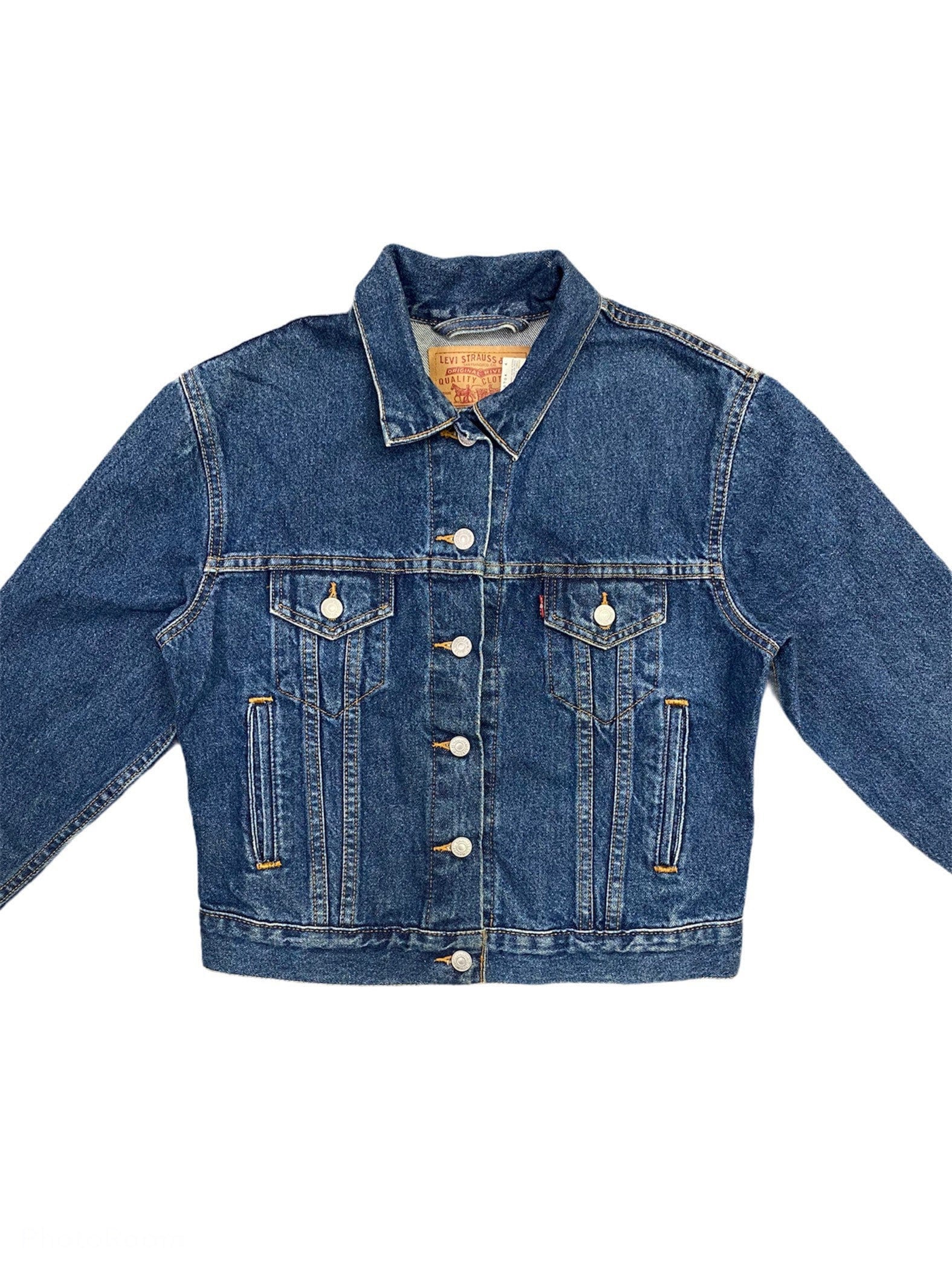 Top 60+ imagen levi's dark denim jacket womens - Thptnganamst.edu.vn