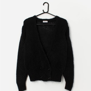 Black Mohair Cardigan - Etsy Black Mohair Cardigan - Etsy