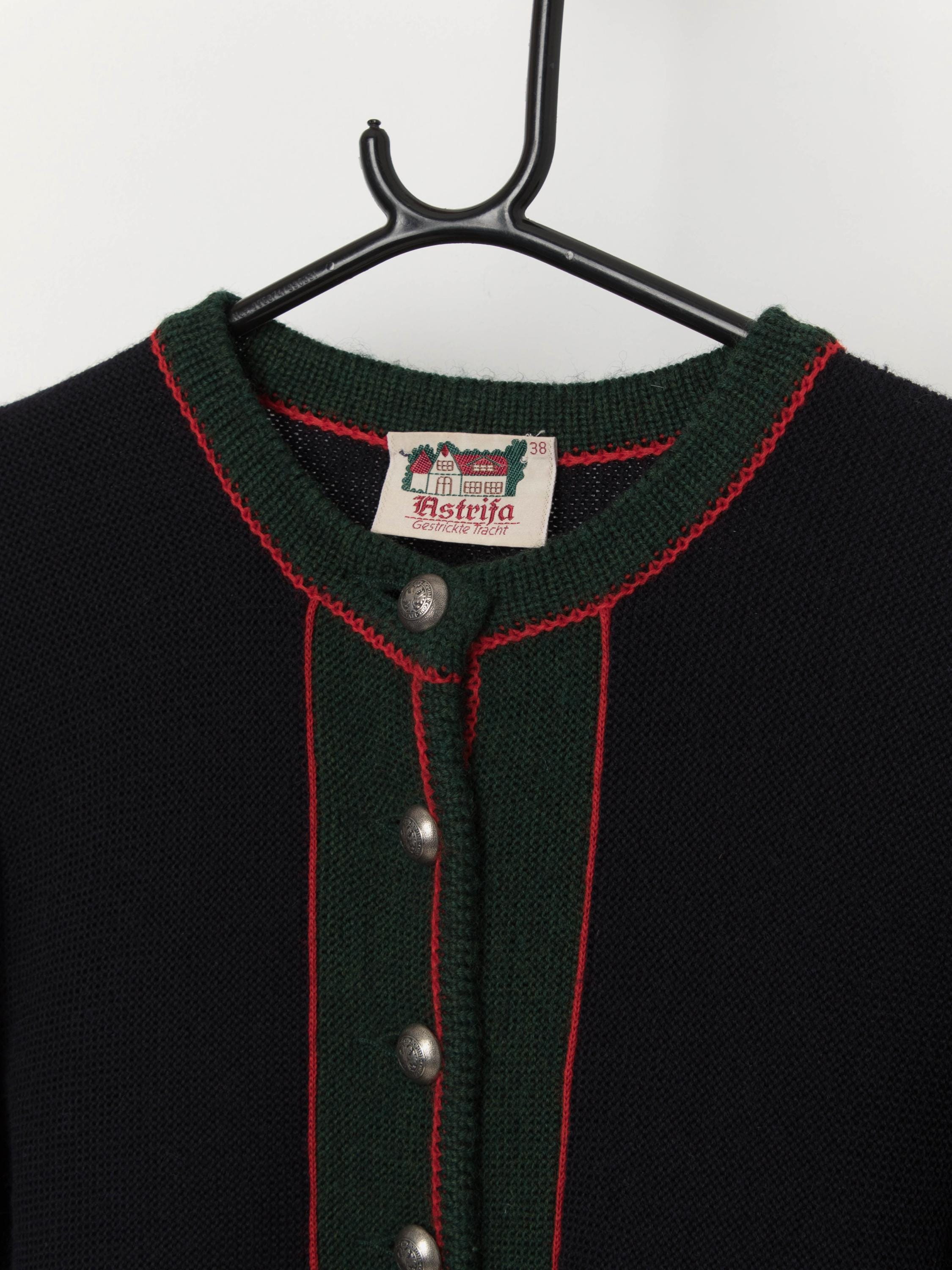 Vintage Bavarian Knitted Cardigan by Astrifa, Austrian Oktoberfest  
