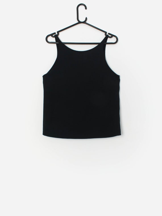 Vintage Emporio Armani black vest top - XS - image 3