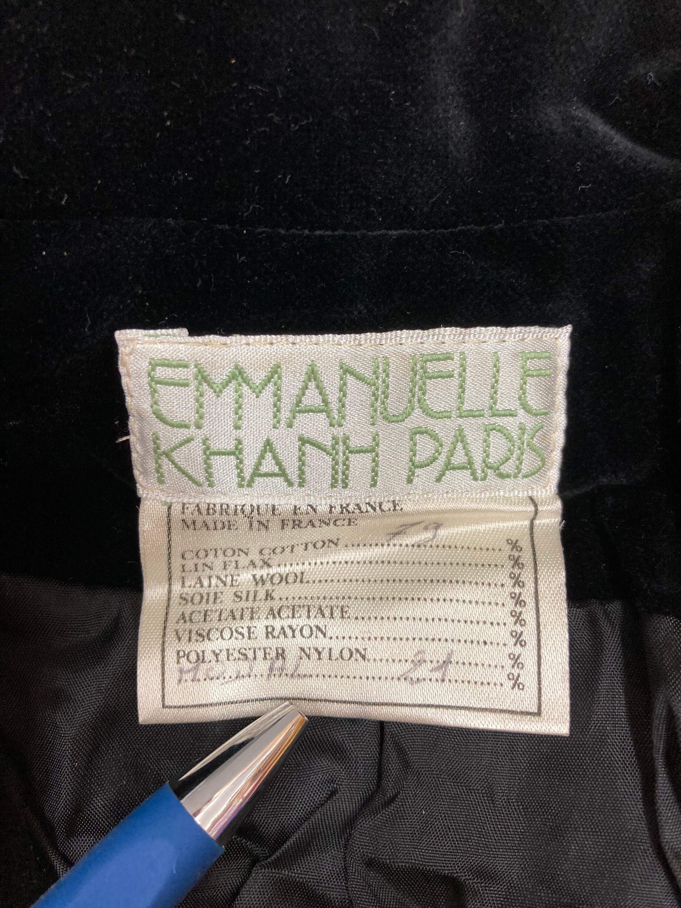 Vintage Emmanuelle Khanh Paris Colourblock Velvet Peplum - Etsy