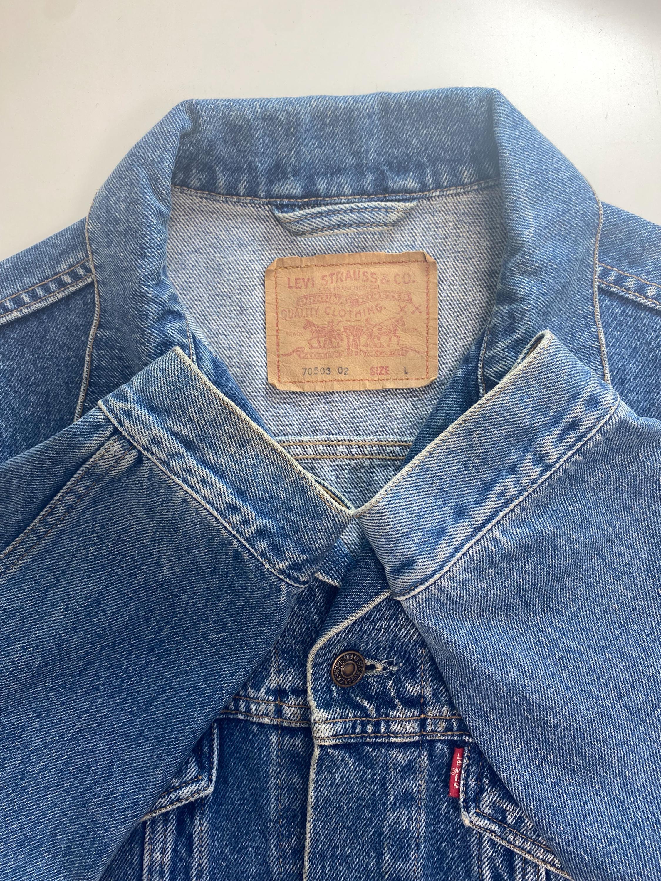 90s Vintage Levis Denim Jacket in Blue, Made in Italy 90s Vintage Levis Denim Jacket in Blue, Made in Italy