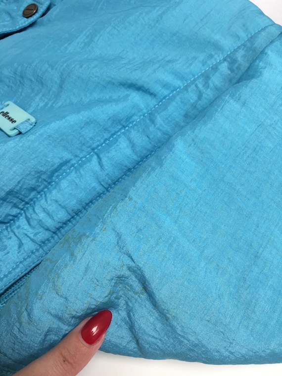 Vintage Ellesse ski puffer jacket in turquoise bl… - image 5