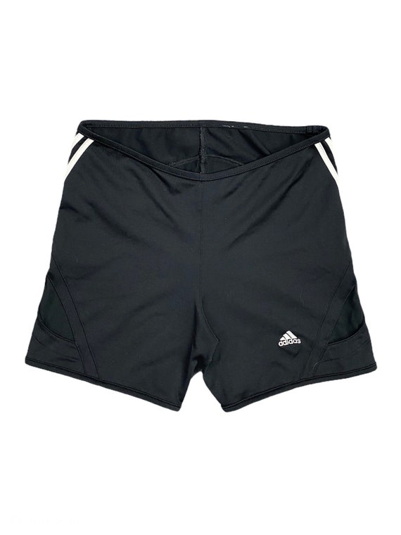 Womens Adidas shorts in black with three stripe de