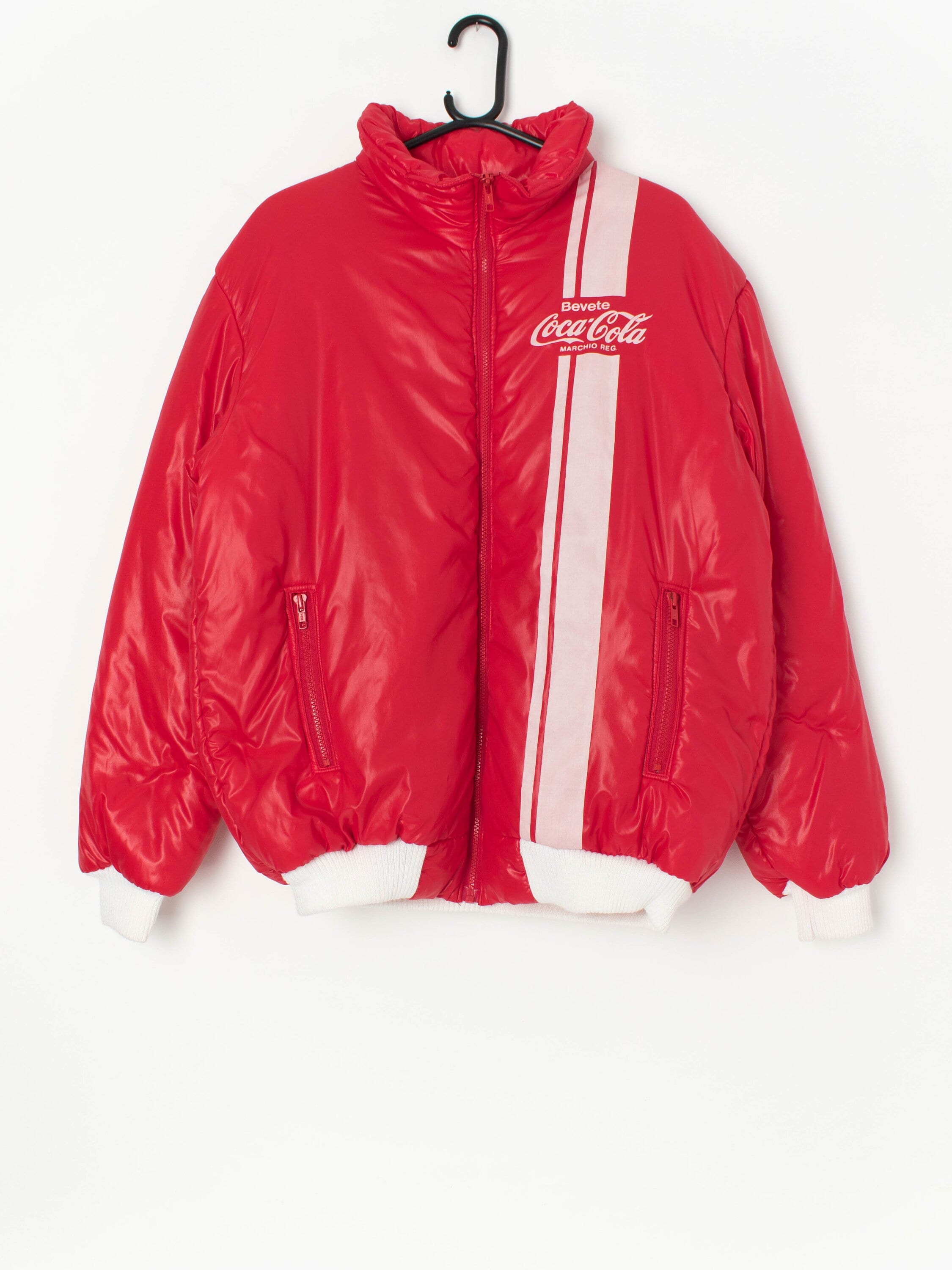 Vintage Rare Coca Cola Puffer Jacket in Cherry Red - Large Vintage Rare Coca Cola Puffer Jacket in Cherry Red - Large