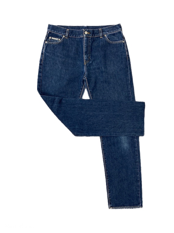 Vintage Calvin Klein Jeans 34 X 32 in Dark Blue With Straight Leg W34 X L32  