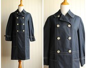 VIntage 60s Coat Any Weather Rain Coat By Misty Harbor// Navy Blue Nautical Coat// MOD Coat // Blue Coat Cape// All Any Weather Jacket Coat