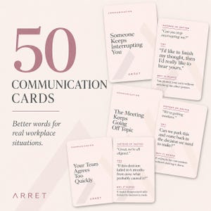 50 Tarjetas de Comunicación en el Entorno Laboral / Conversaciones Difíciles, Comunicación Interna y Liderazgo / PDF Imprimible
