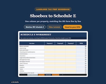 Steuerübersicht für Mietobjekte – Vorbereitungsvorlage für das Formular E für Vermieter, Abzugsübersicht für die Steuersaison, Excel-Vorlage