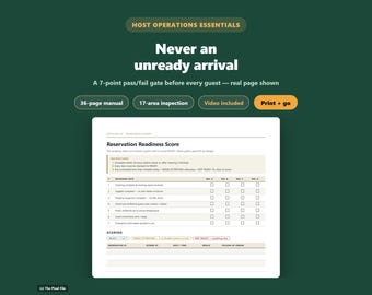 Airbnb Host Checklists — Essential Cleaning, Turnover & Inspection Bundle for Vacation Rentals | Printable PDF | Letter + A4