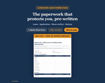 Vermieter-Mietvertragsformulare – Mietvertrag, Kündigung & Rechtsvorlagen für Immobilieneigentümer, sofort zum bearbeitbaren Download